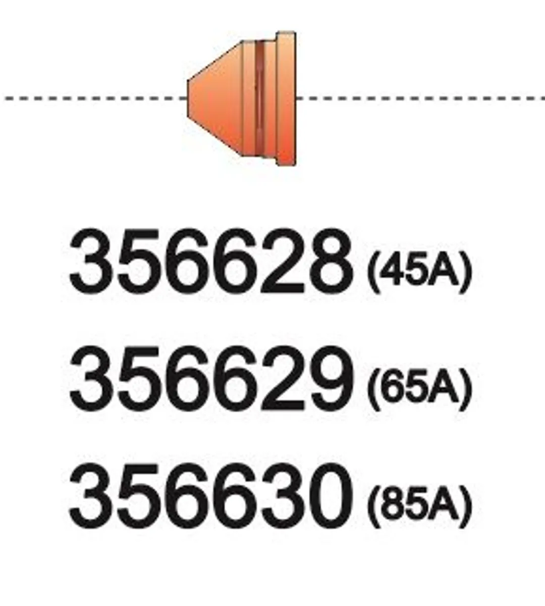 Форсунка (сопло) Elettro ток 45А (10 шт)